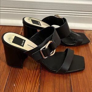 Dolce Vita Black Block Heel Sandals